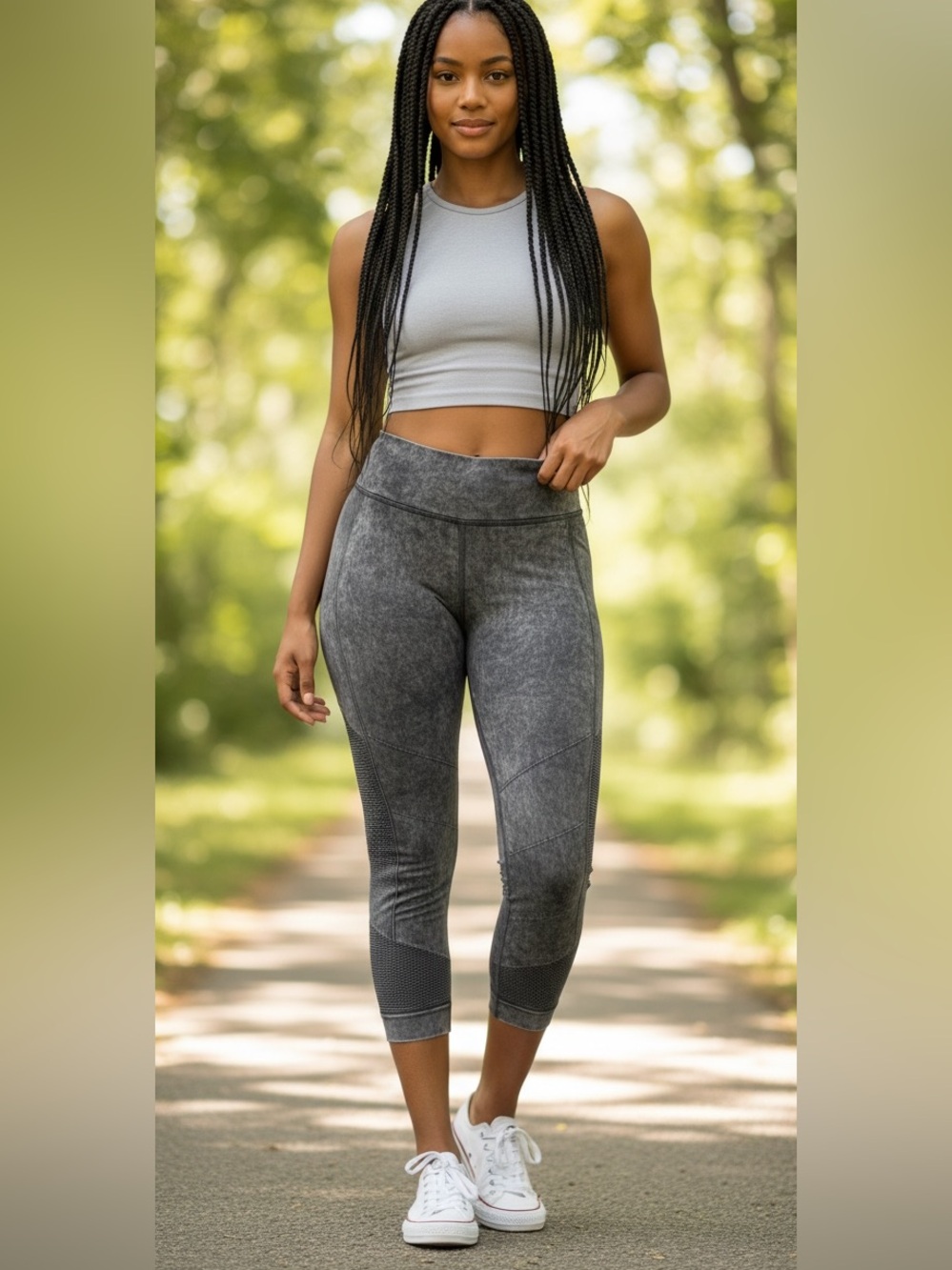 Nux Leggings NWT | Medium • Seamless Stone Wash • Body‑Engineered Activewear